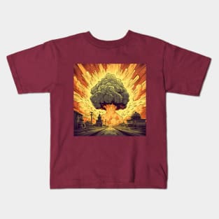 Illustration of catastrophic event. Nuclear explosion Kids T-Shirt